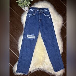 Zara distressed denim sz 2
